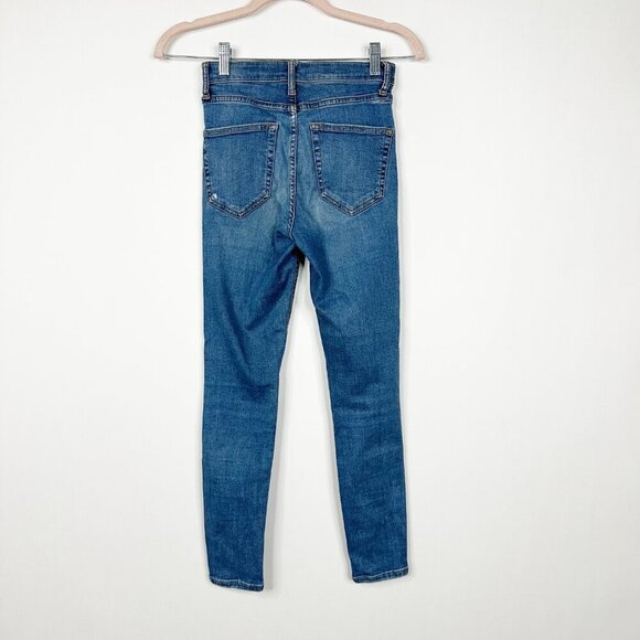 2/$30 Topshop Moto Ripped Mid Denim Tint W25 #9310 - Picture 3 of 9